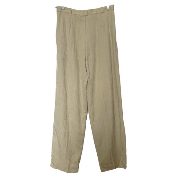 JEAN CLAUDE POITRAS BEIGE POLYNOSIC HIGH RISE TROUSER PANTS - 12 - Picture 2 of 8